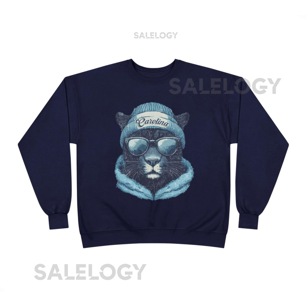 Carolina Panther Unisex Sweatshirt NFL Game Day Crewneck Panther Fan Gift Trendy Stadium Wear Casual Carolina Pride Sweatshirt_387