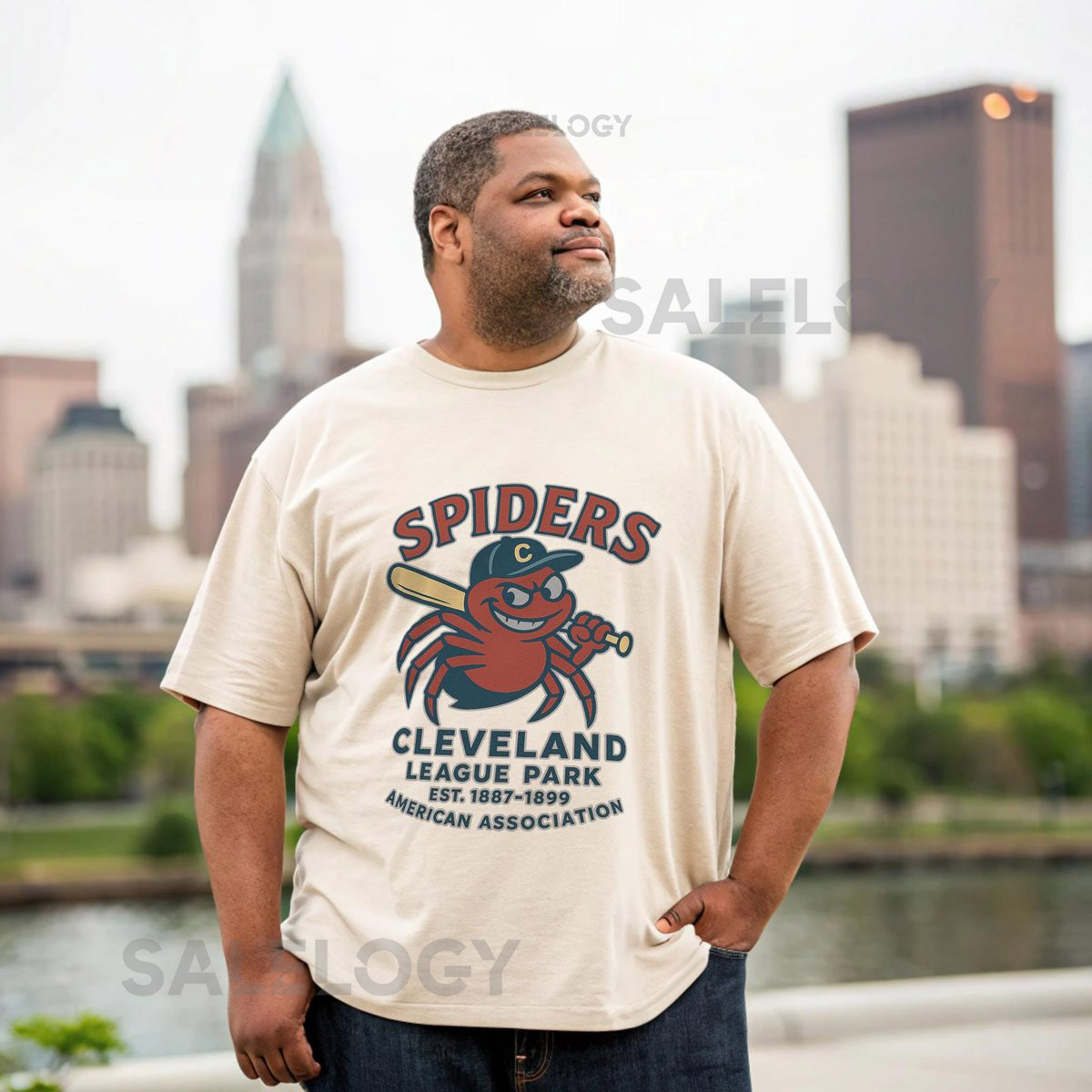 Cleveland Spiders Vintage T Shirt Defunct Minor League Baseball Shirt Spider Mascot Retro Cleveland Ohio Throwback Tee Cleveland Baseball_341