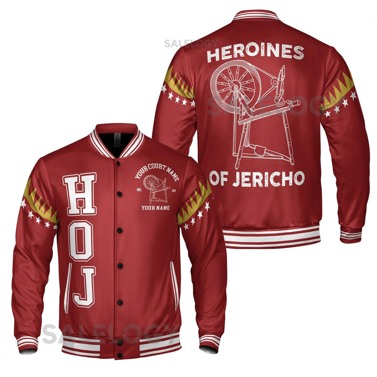 Custom Name Court Heroines of Jericho HOJ Varsity Jacket S-5XL_11