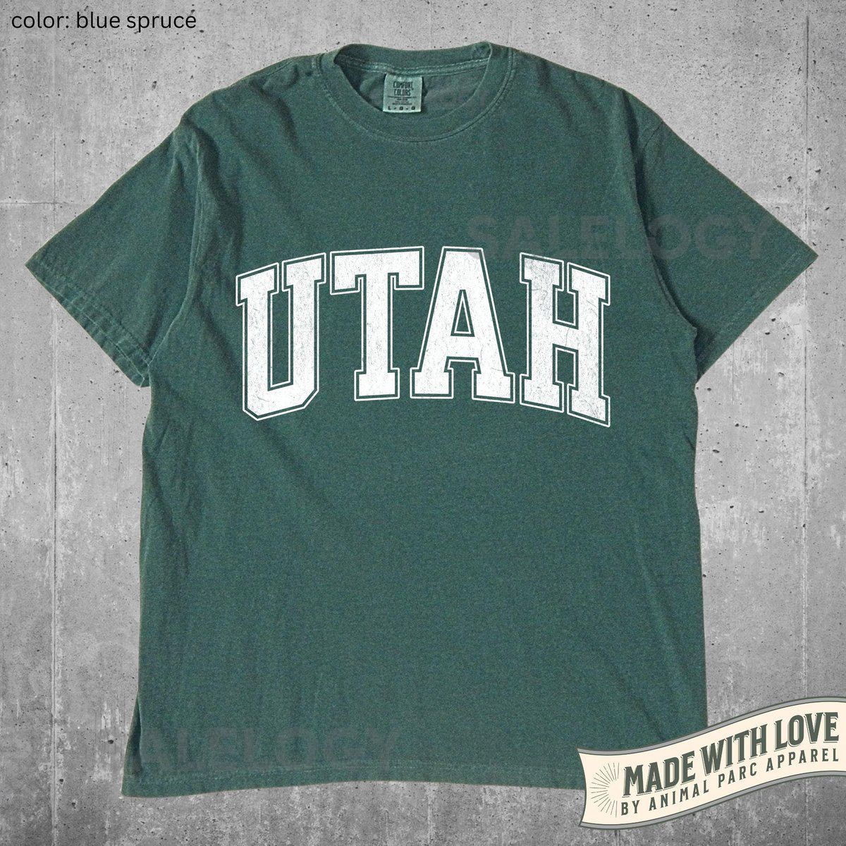 Utah Graphic T Shirt Vintage Washed Pepper Tee Unisex Western State Shirt Retro Mountain Style Gift Utah USA Travel Souvenir Top Utah Tee_606