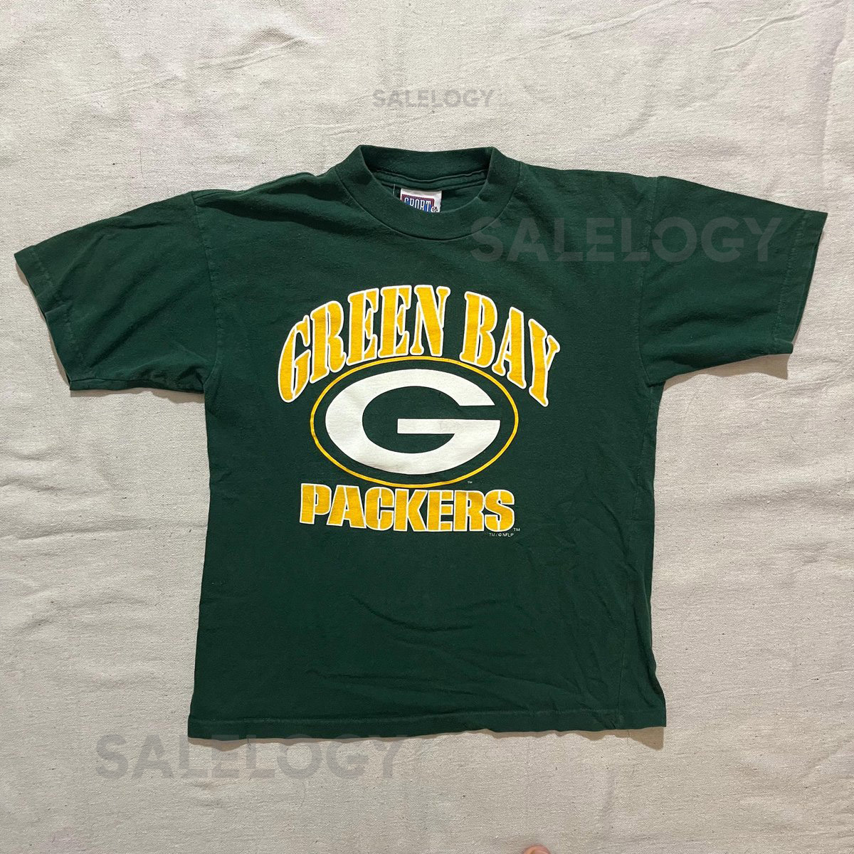 Vintage 90s Green Bay Packers Brett Favre Graphic T-Shirt - Youth Size Large_697