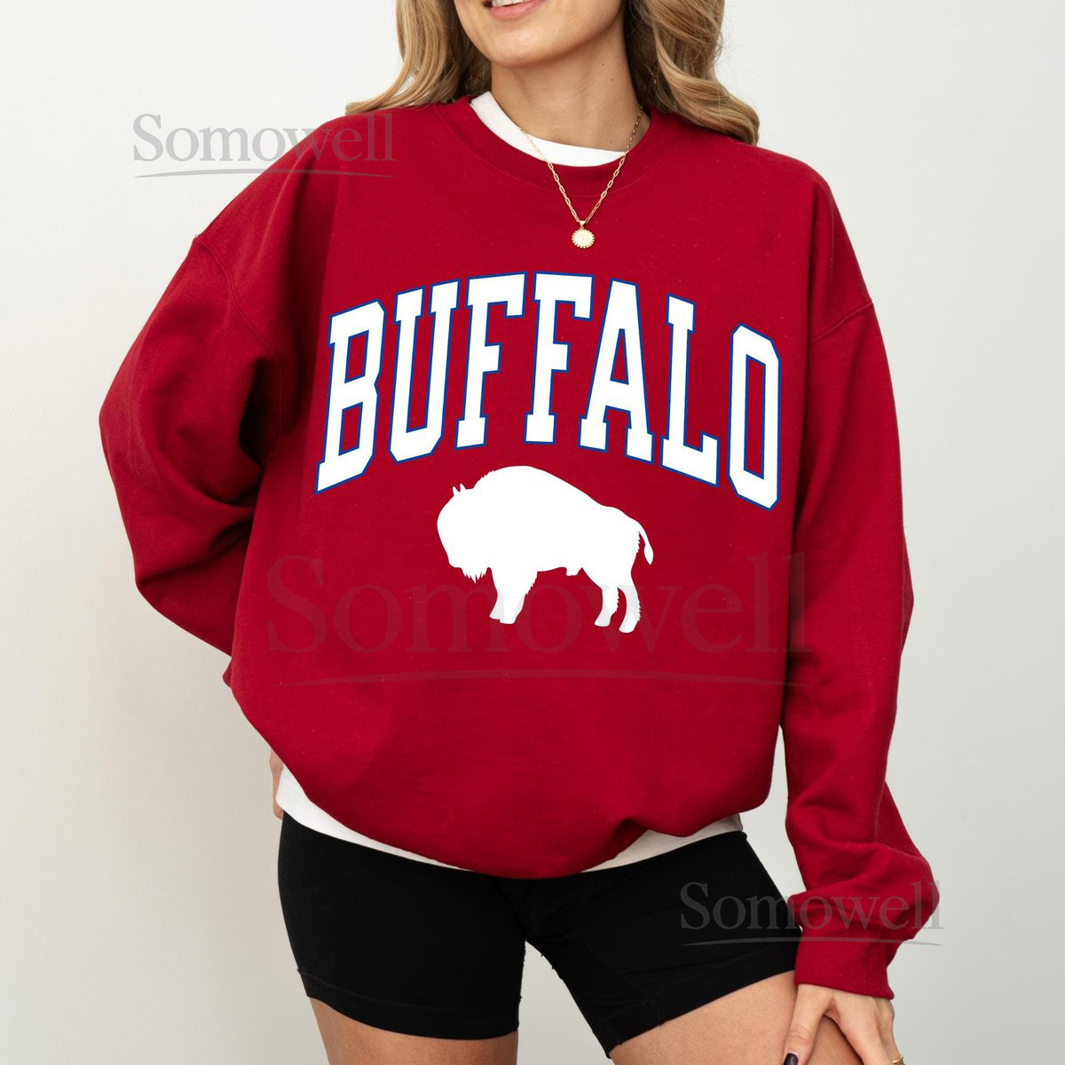 Vintage Buffalo Football Sweatshirt Trendy Game Day Crewneck_15