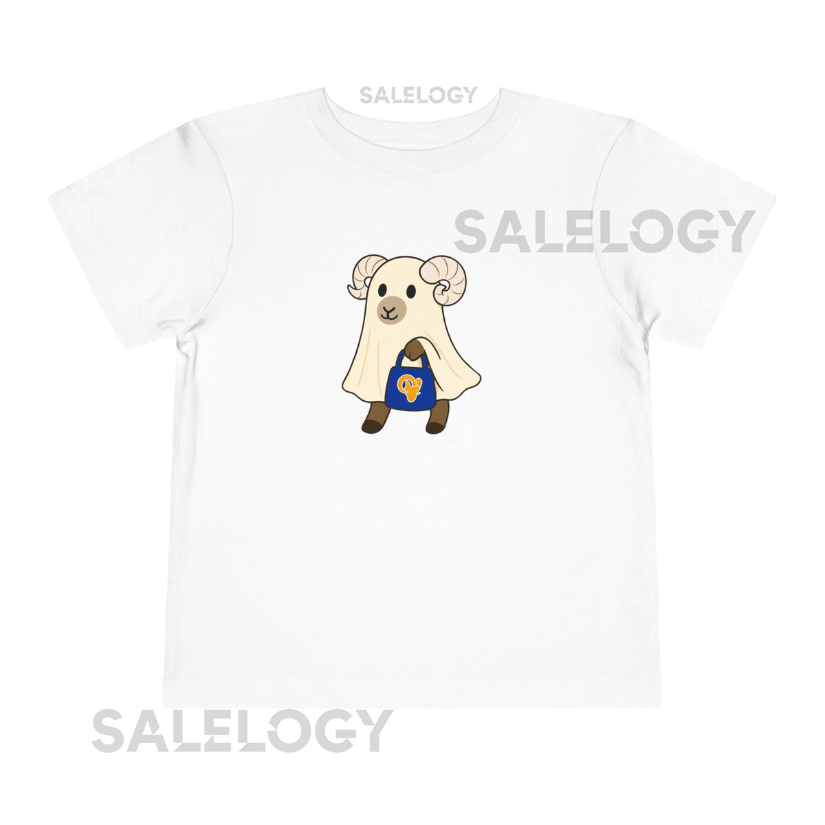 Halloween Ghost T-Shirt Los Angeles football tshirt for Toddlers Sports Fan Gift Kids Game Day Outfit_209