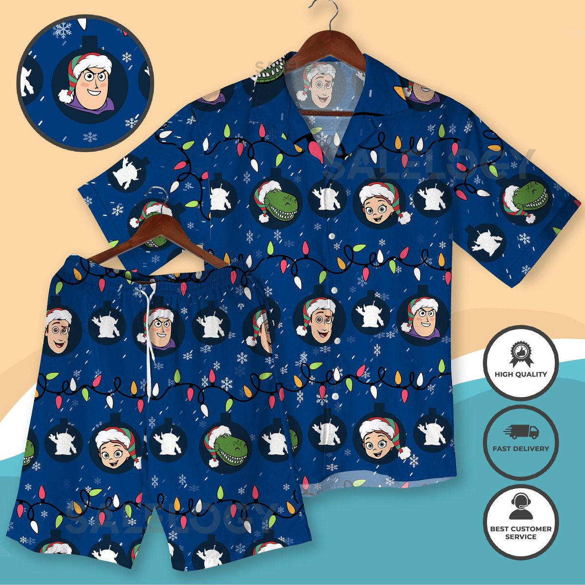 Christmas Hawaiian Shirt Shorts Woody Christmas Shirt Buzz Shirt Rex Festive Holiday Print Christmas Vacation Outfit gifts For Men Women_35