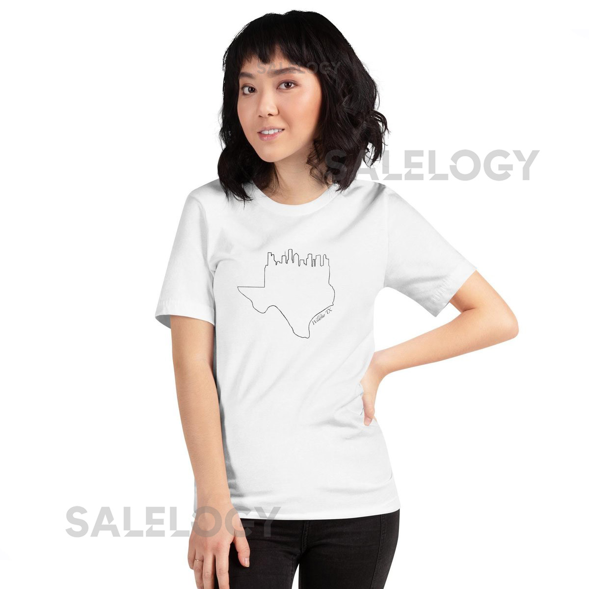 Houston Skyline T-Shirt Texas Cityscape Graphic Tee Bella Canvas _306