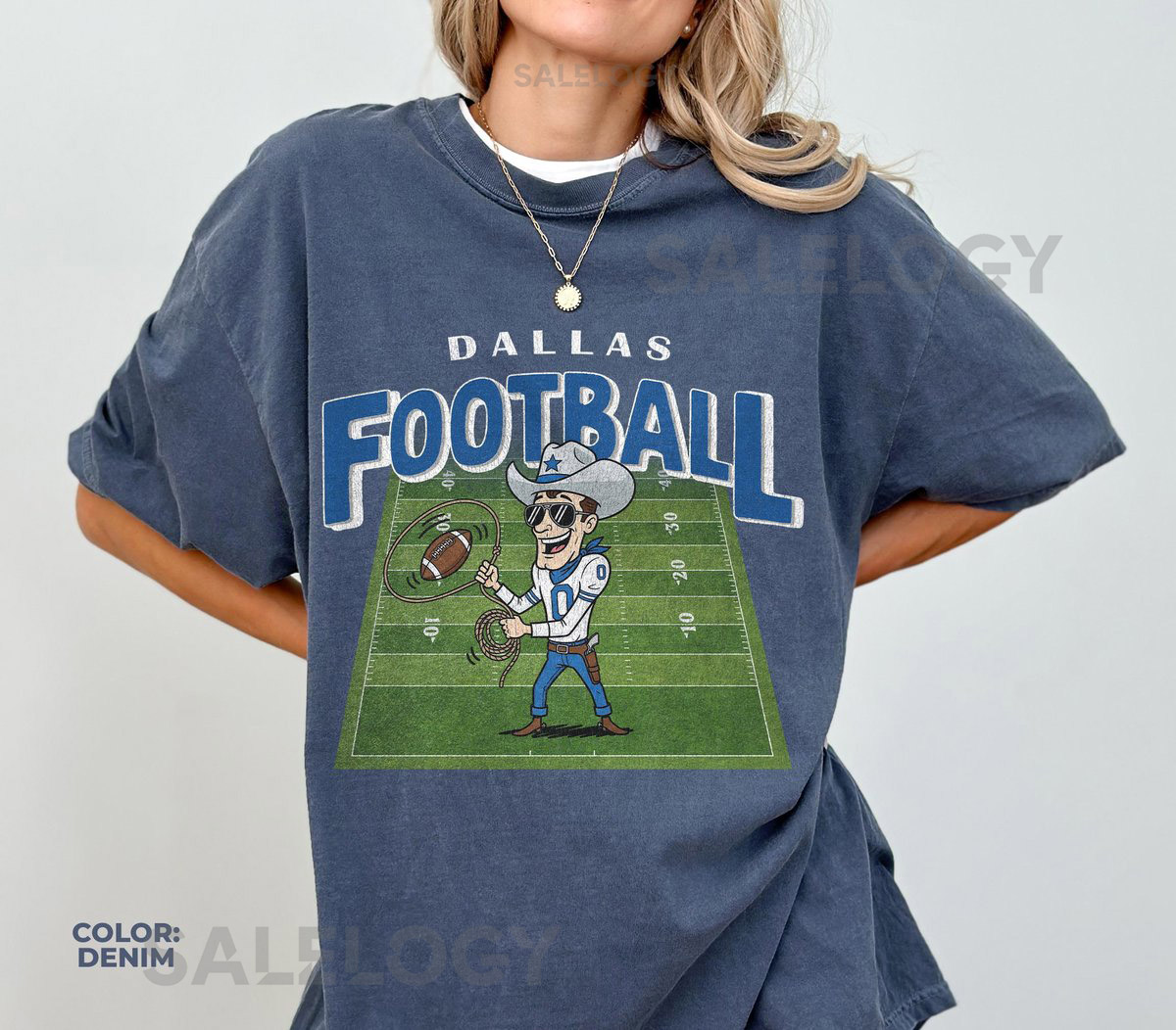 Vintage Dallas Football Shirt Comfort Colors Cowboys Mascot Shirt Dallas Football Crewneck Tee Football Shirt Game Day Tee Dallas Gift_565