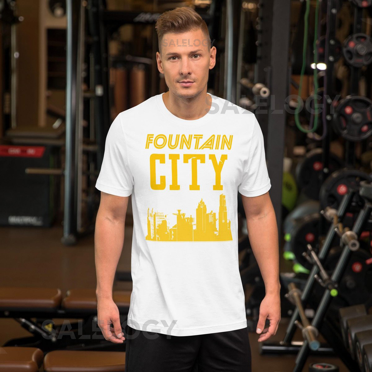 Kansas City Fountain City Retro Vintage Unisex T-Shirt_387