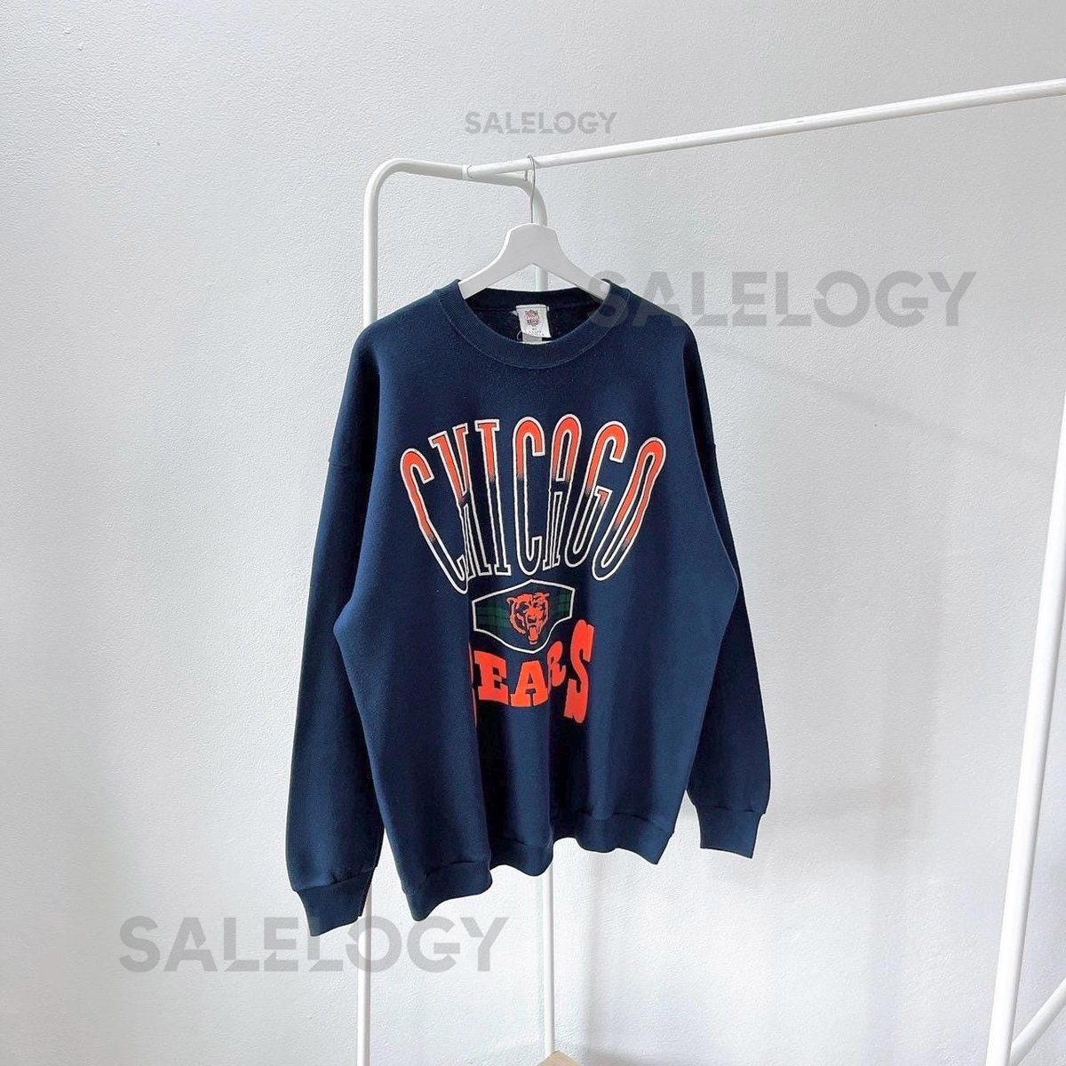 Vintage 90s Chicago Bears football vintage Game Day made in USA blue sweatshirt XL_948