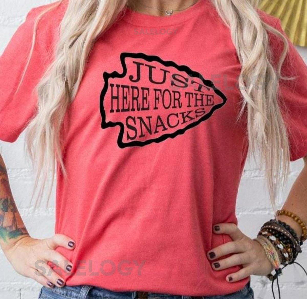 Just here for the snacks funny Kansas City Chiefs t-shirt foot ball t-shirt_226