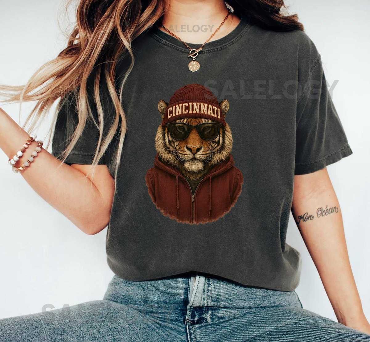Vintage Style Cincinnati Football Shirt Cincinnati Football Crewneck Shirt Cincinnati Fan Gift Football Fan Gift Retro Football Shirt_1116