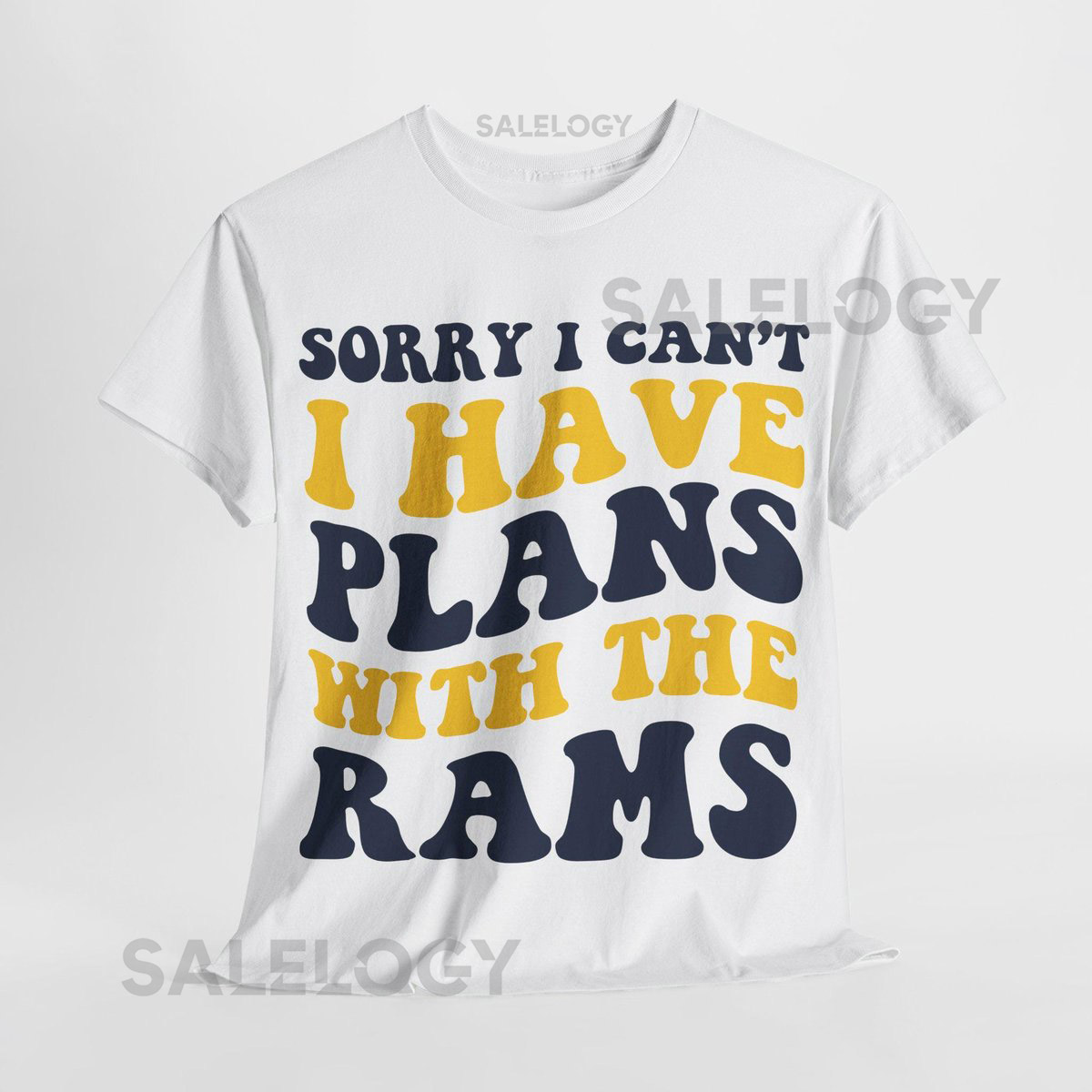 Sorry I Can't I Have Plans With Los Angeles Football Shirt Rams Fan Tee Blue and Gold Game Day Top_747