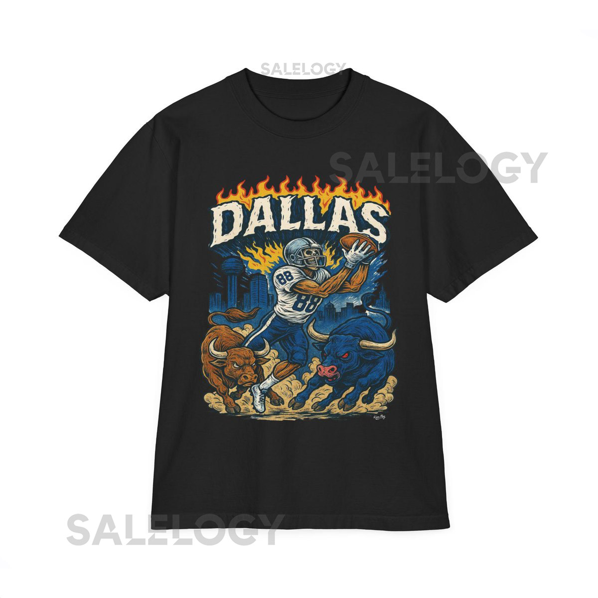 Dallas Cowboys Streetwear Graphic Tee Oversized Drop Shoulder Vintage Shirt_165