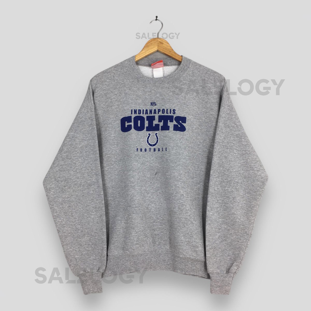 Vintage Indianapolis Colts NFL Blue Sweatshirt Large Indianapolis Colts Printed Logo Pullover Indianapolis Colts Football Sweater _978