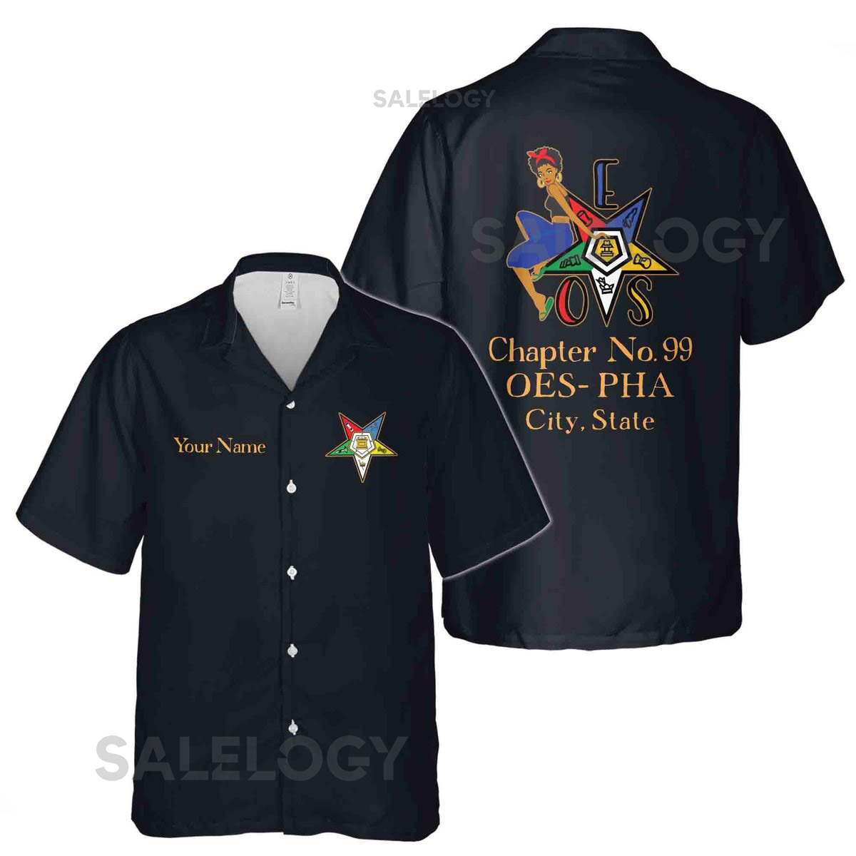 Custom Your Chapter OES Order of The Eastern Star Sistar Hawaiian Shirt S-5XL_16