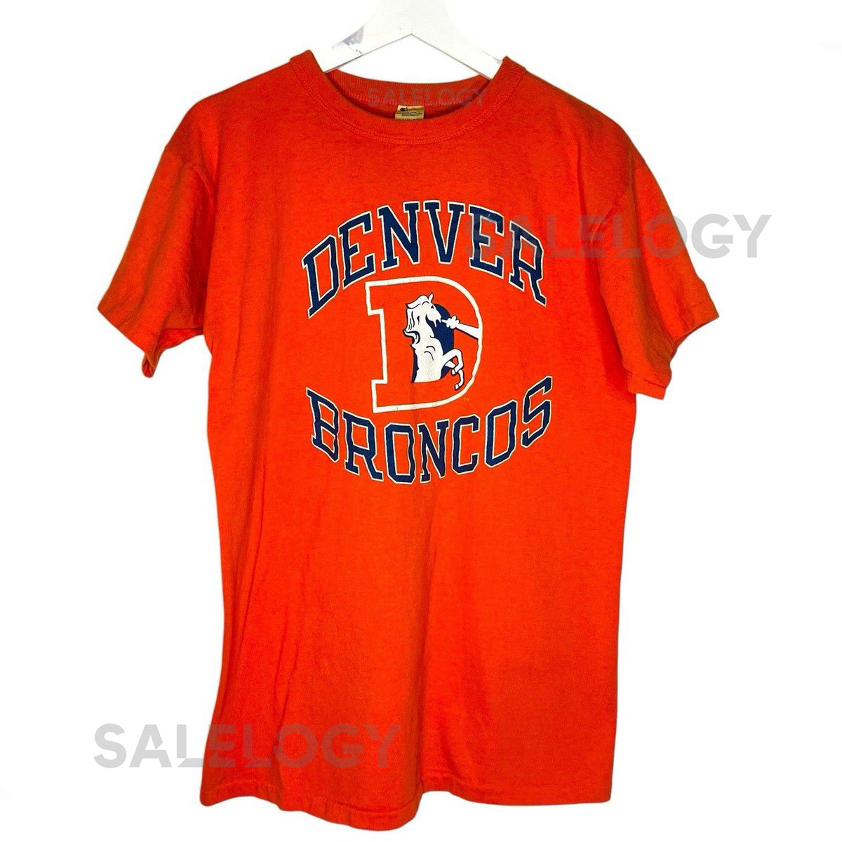 Vintage CHAMPION Denver Broncos Mens T-Shirt Sz Large NFL Single Stitch USA_525