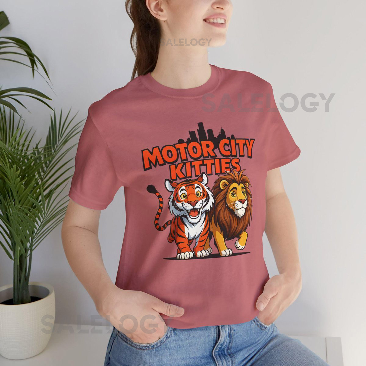 Motor City Kitties Tee Detroit Lions Tigers Fan Shirt_604