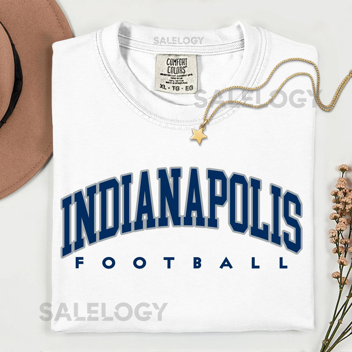 Indianapolis Football Comfort Colors T-Shirt Sweatshirt City Pride Apparel Sports Fan Gift Game Day Outfit Comfy Tee I_493