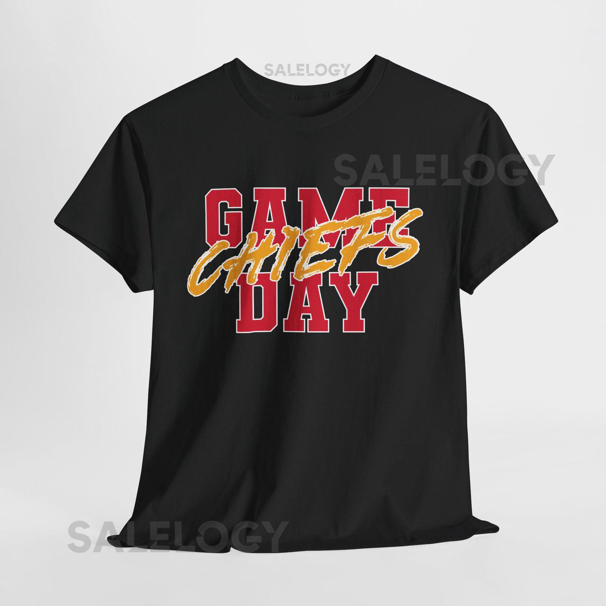 GAME DAY Kansas City Football Shirt Chiefs Fan Tee Red and Gold Game Day Top Kansas City Chiefs Tailgating Shirt_168