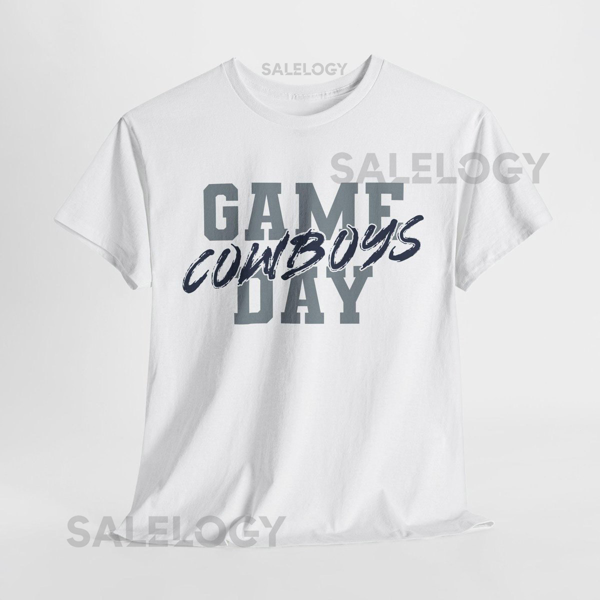 GAME DAY Dallas Football Shirt Cowboys Fan Tee Navy and Silver Game Day Top Dallas Cowboys Tailgating Shirt_385