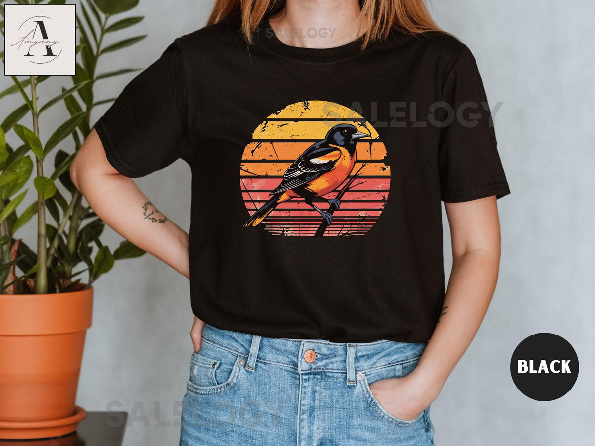 Oriole Bird T-Shirt Maryland Pride Graphic Tee Birdwatching Gift_490