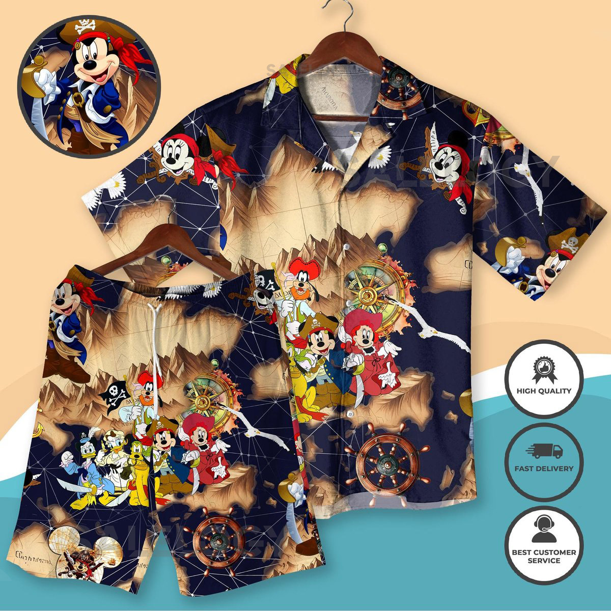 Halloween Mickey Minnie Hawaiian Shirt Minnie Witch Haunted House Outfit Mickey Matching Shirt and Shorts Halloween Spooky Vacation Look_102