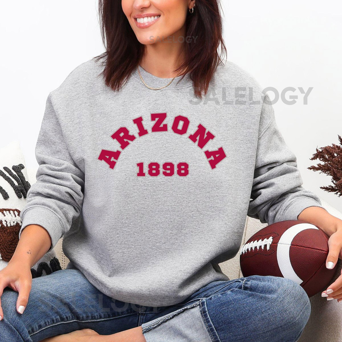 Arizona Football Sweatshirt - Collegiate Style Arizona Football Sweatshirt Cardinal Football Fan Gift Game Day and Tailgate Sweatshirt_79