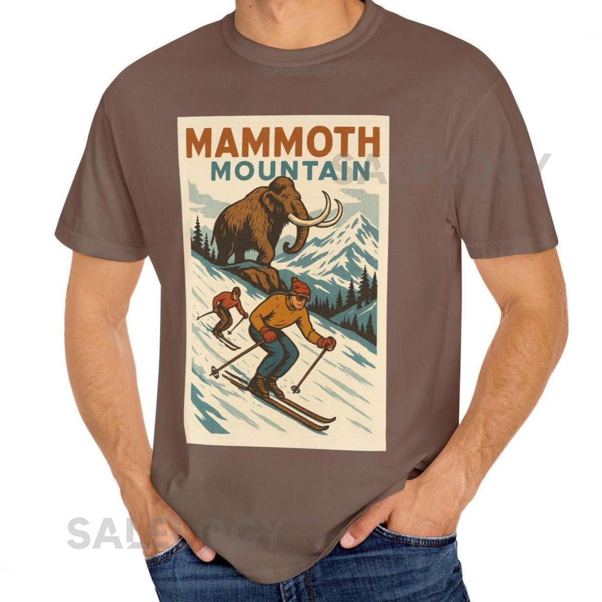 Comfort Colors Mammoth Mountain Ski T Shirt Vintage Style Alpine Tee_94