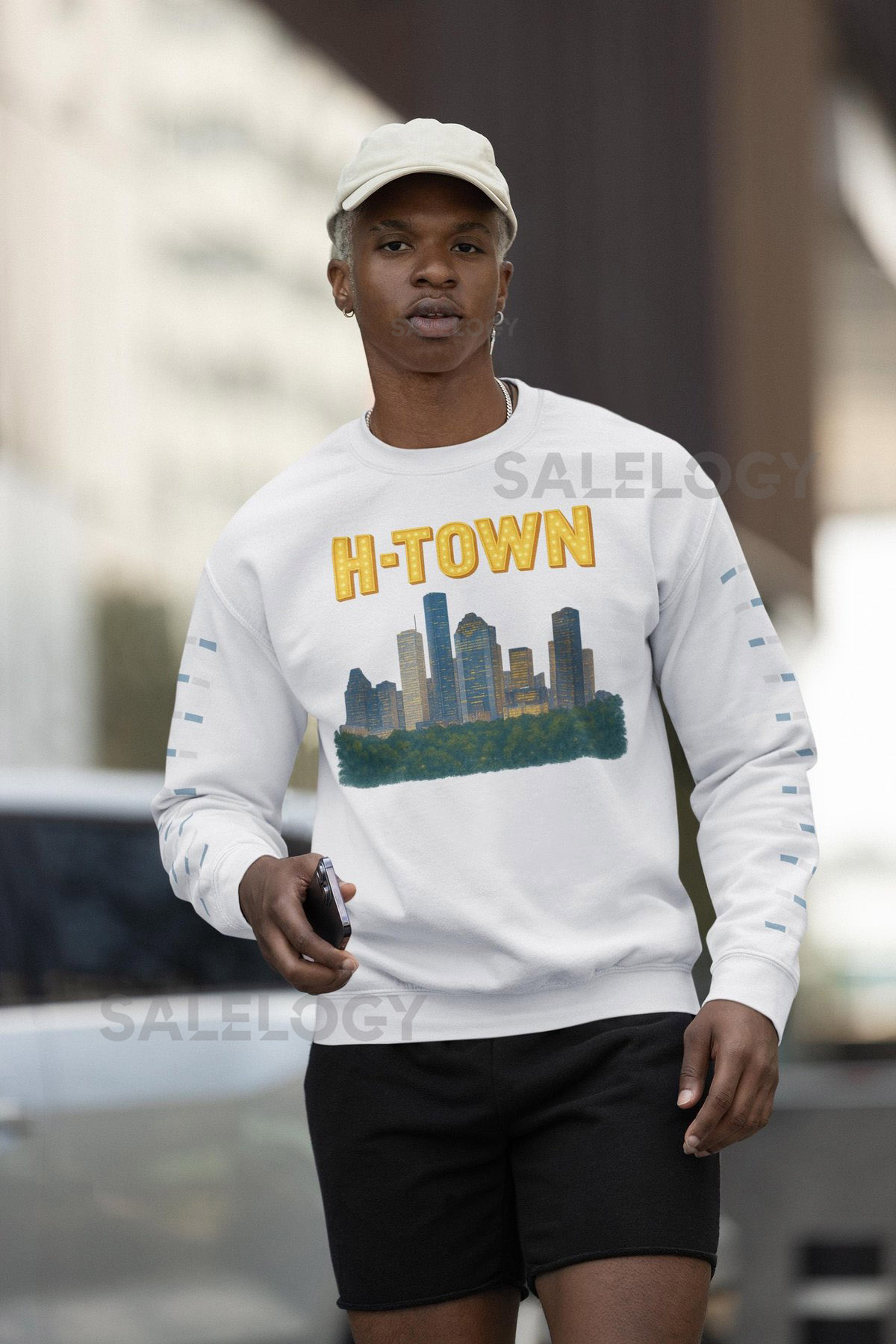 H-TOWN Houston Skyline Vibrant City Design for T-ShirtsHoodiesSweat_402