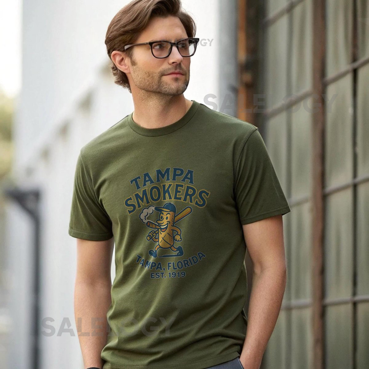 Tampa Smokers Vintage T Shirt Defunct Minor League Baseball Tampa Florida Retro Baseball Shirt Bat Mascot Throwback Tee Old Classic Retro_221