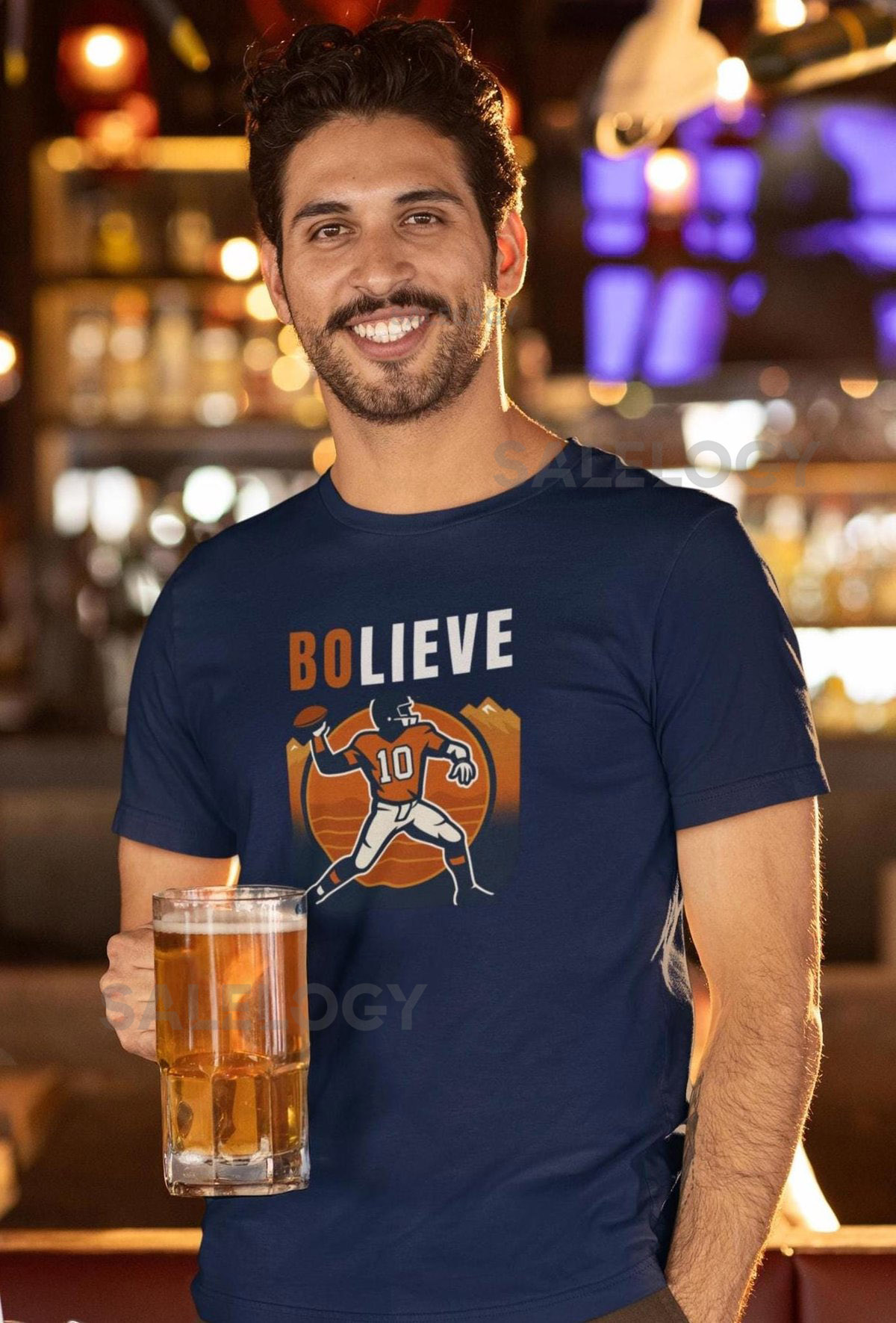 Bo Nix Shirt - quotBO-LIEVEquot Denver Broncos T-Shirt - Retro Colorado Football Fan Shirt_32