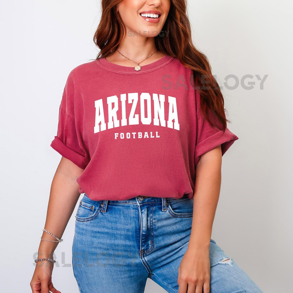 Arizona Football Varsity Shirt - Comfort Colors Tee Retro Cardinal Red Birds Gameday Outfit Nation League Football Shirt for Him or Her_87