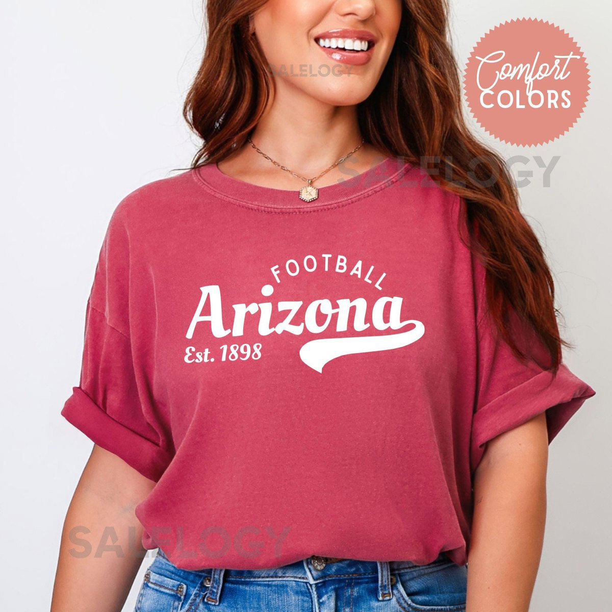Arizona Football Varsity Shirt Comfort Colors Gameday Tee Retro Nation League Football Fan Gift Cardinal Red Shirt Gift for Him or Her_90