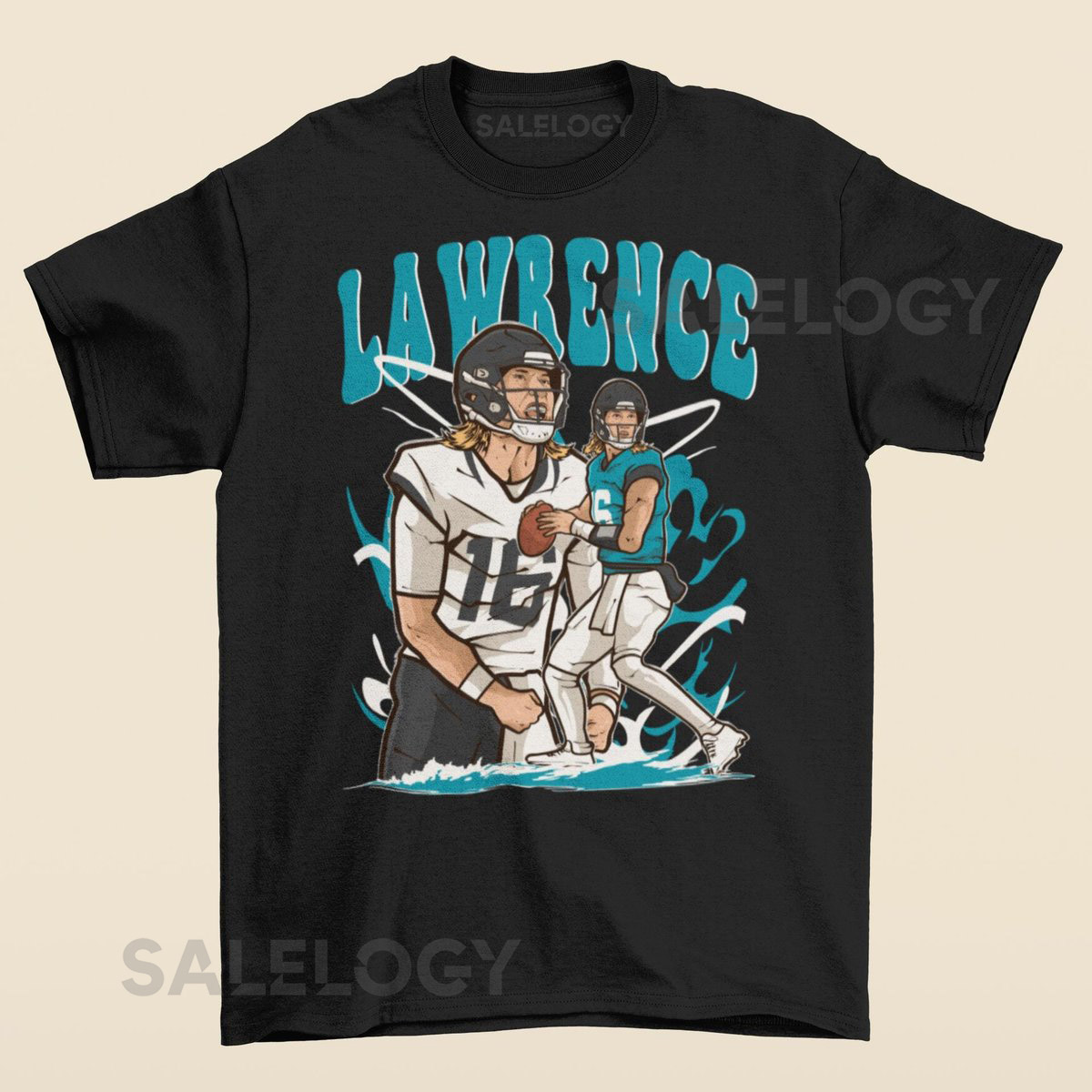 Trevor Lawrence Cartoon Style Jacksonville Football T_909