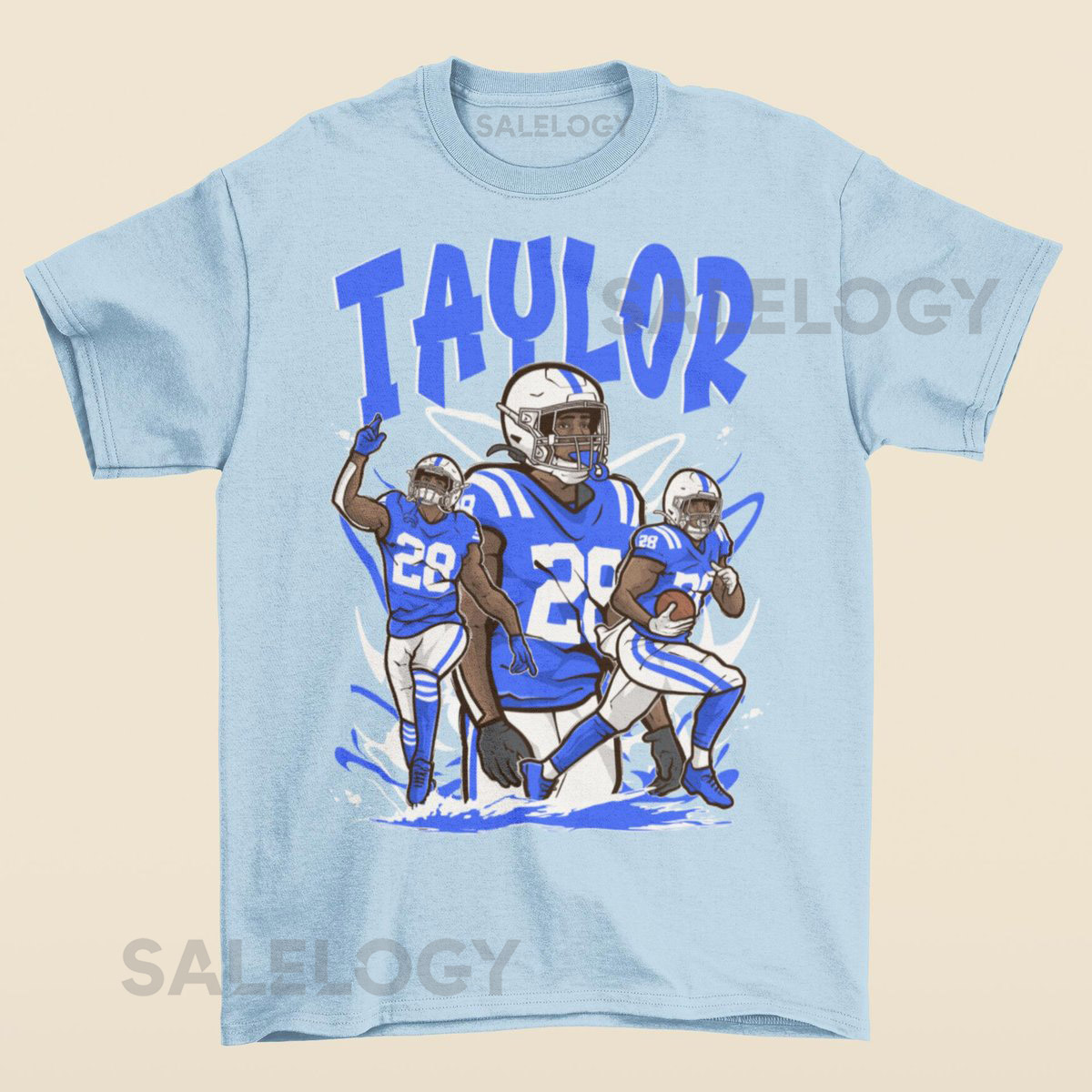 Jonathan Taylor Cartoon Style Indianapolis Football T_736
