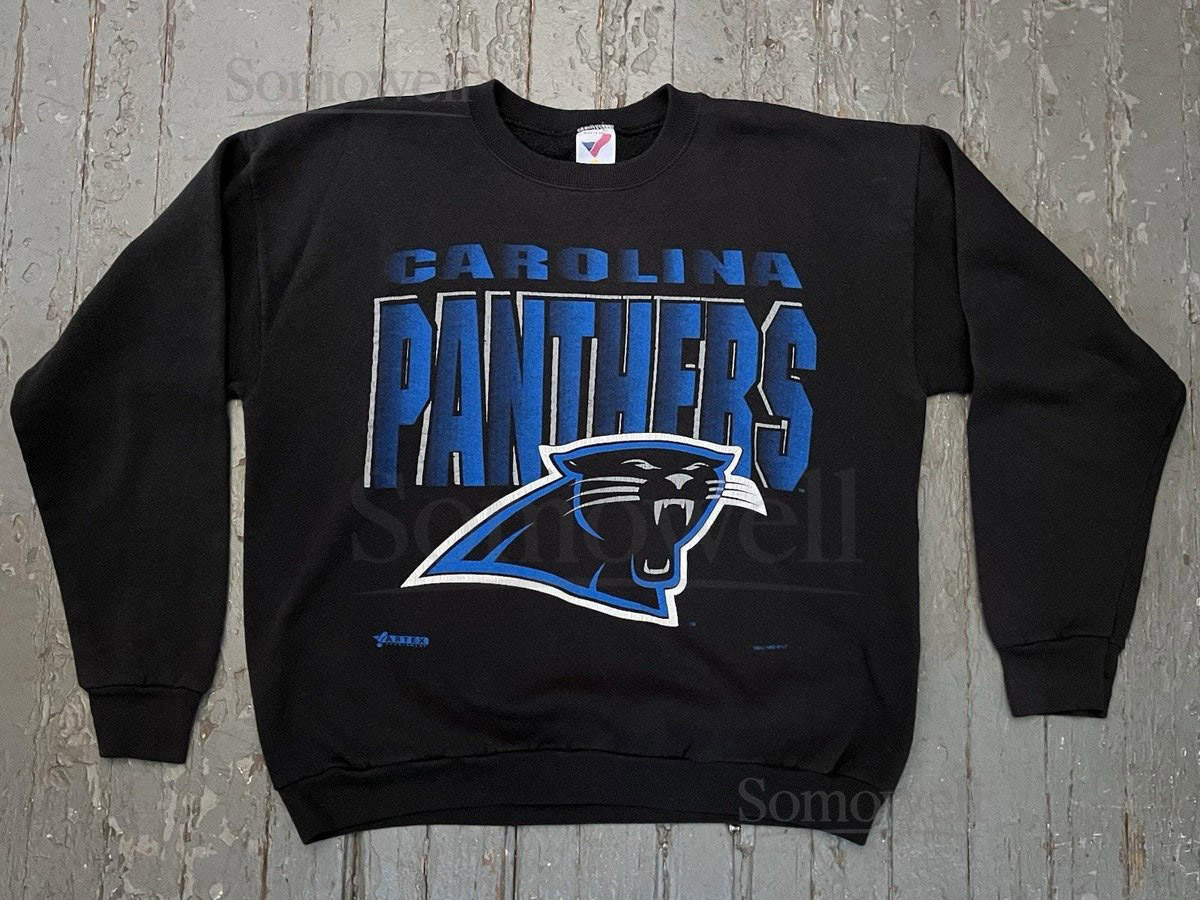 Vintage Artex Sportswear Carolina Panthers Sweatshirt USA Large Black_983