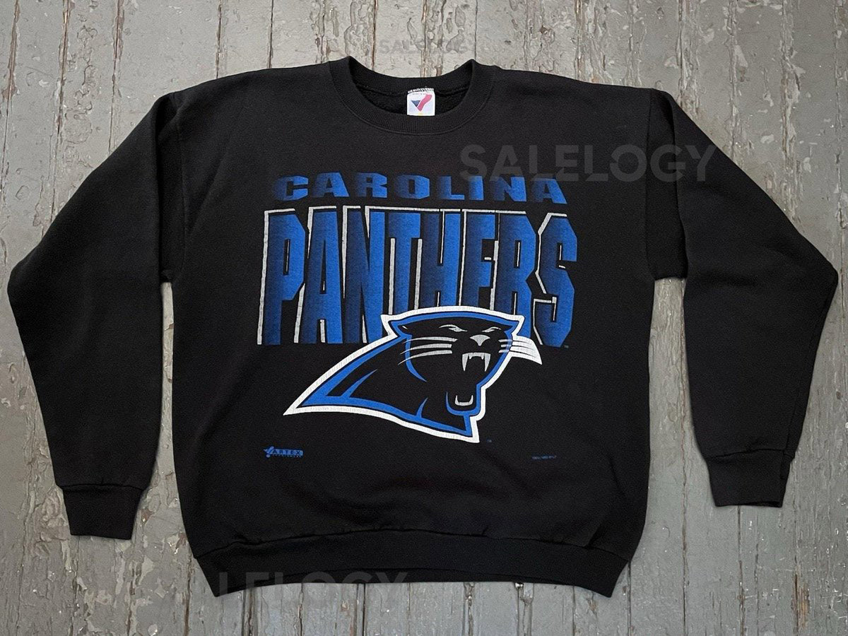 Vintage Artex Sportswear Carolina Panthers Sweatshirt USA Large Black_983