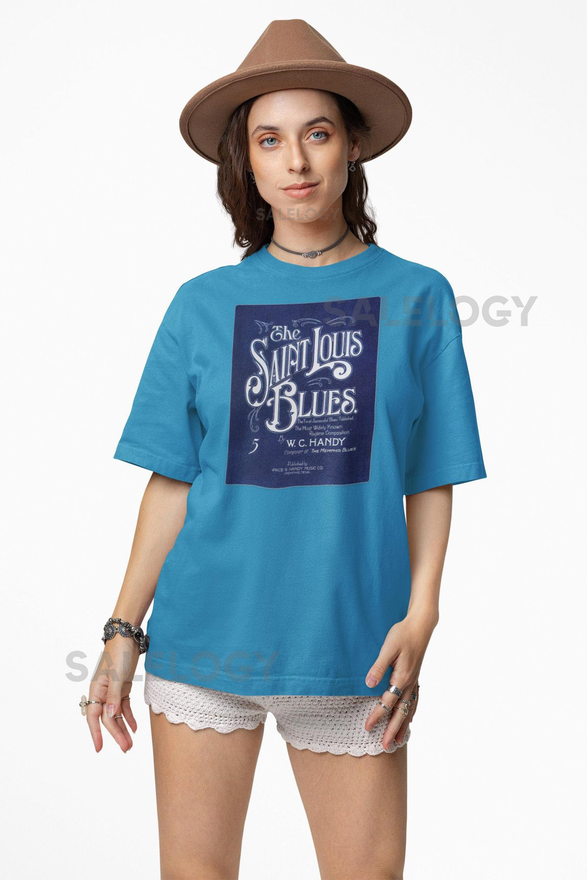 St. Louis Blues T Shirt Vintage 1914 W.C. Handy Sheet Music Cover_520