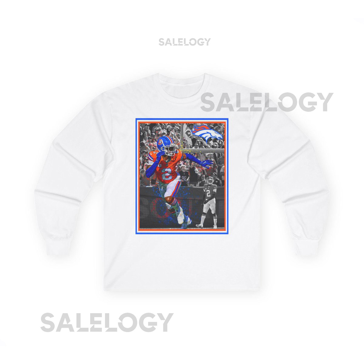 Pat Surtain II Denver Broncos Long Sleeve Tee Football Fan Apparel_420