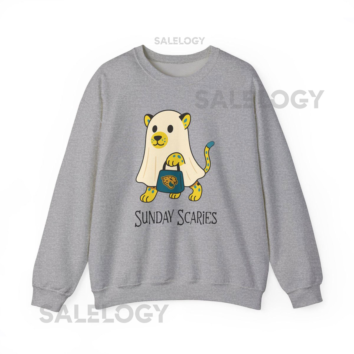 Halloween Ghost Sweatshirt Jacksonville Sweatshirt Jacksonville Game Day Teal and Black Football Jacksonville Fan Shirt Sunday S_191