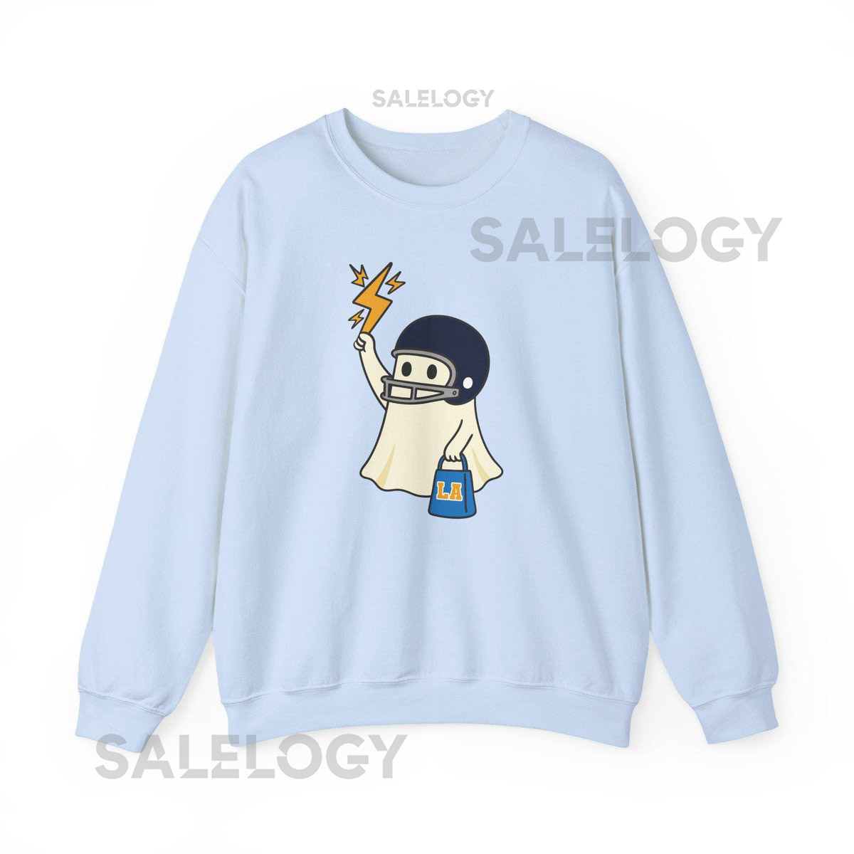 Halloween Ghost Sweatshirt Los Angeles football Sweatshirt Los Angeles Game Day Blue and Gold Football Los Angeles Fan Shirt_23