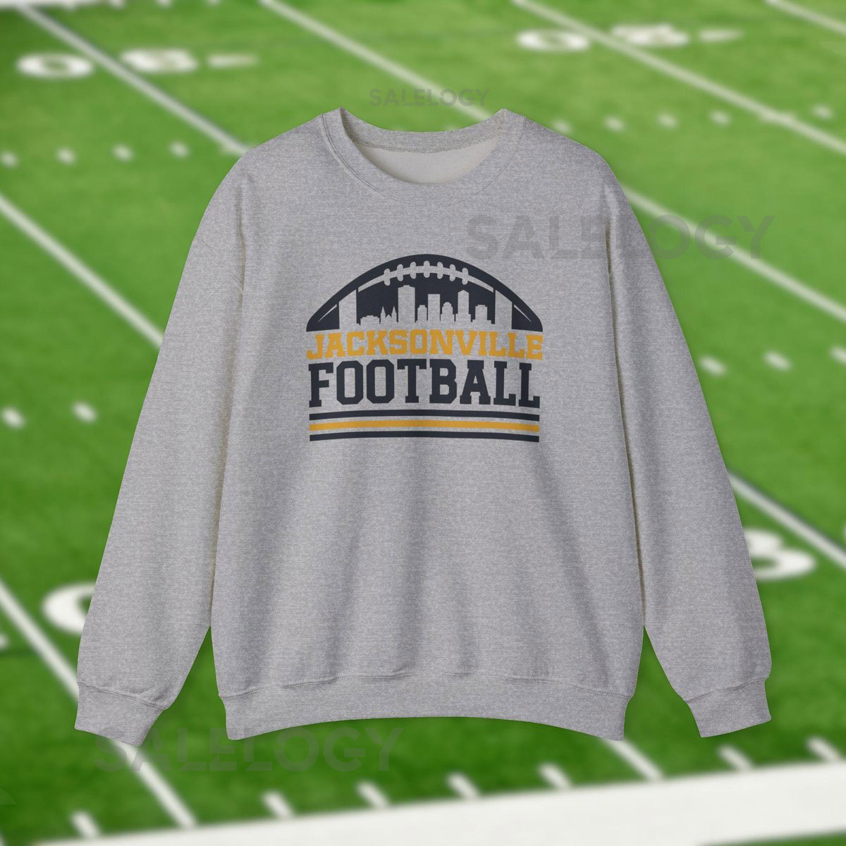 Jacksonville Jaguars Football Sweatshirt Trendy City Skyline Shirt Vintage Retro Shirts Duval Game Day Apparel Tailgate Gift F_655