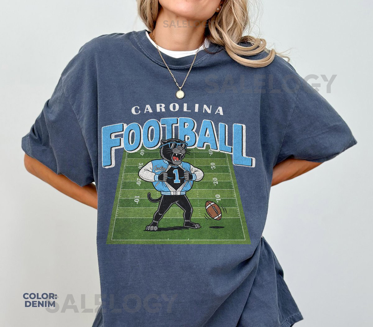Vintage Carolina Football Shirt Comfort Colors Panthers Mascot Shirt Carolina Football Crewneck Tee Football Shirt Panthers Game Day Tee_1024