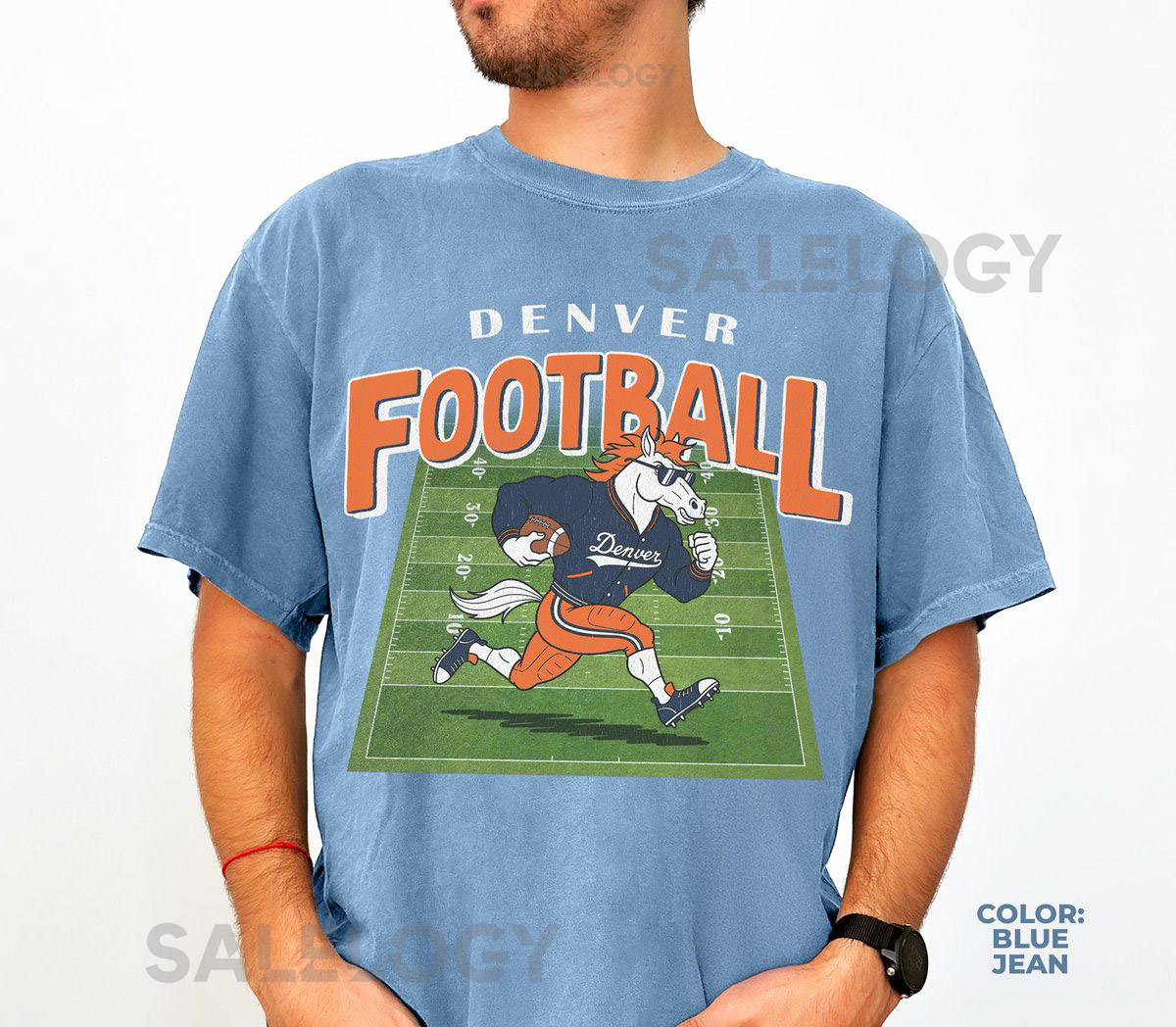 Vintage Denver Broncos Football Shirt Comfort Colors Broncos Mascot Shirt Denver Football Crewneck TeeFootball ShirtBroncos Game Day Tee_584