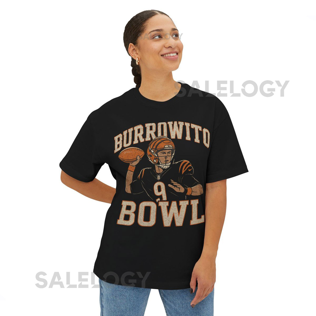 Joe Burrow Tee Burrowito Bowl Fantasy Football QB1 Cincinnati Bengals Retro Streetwear Shirt_706