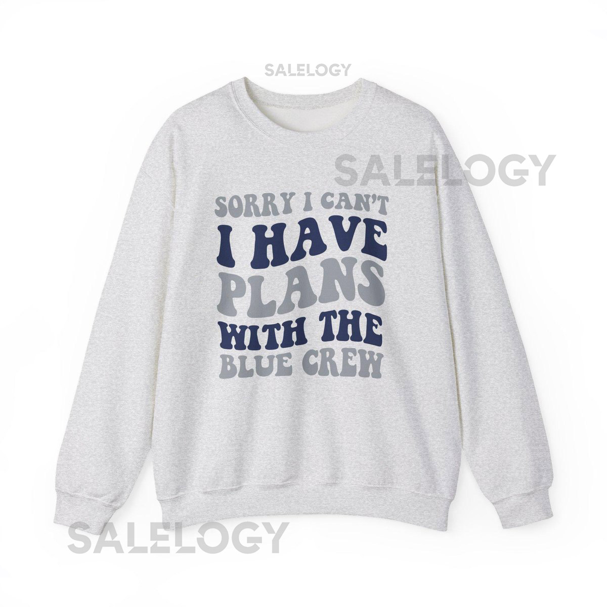 Sorry I Can't I Have Plans With The Blue Crew Indianapolis Football Sweatshirt Blue and White Fan Pullover Colt Fans Ga_835