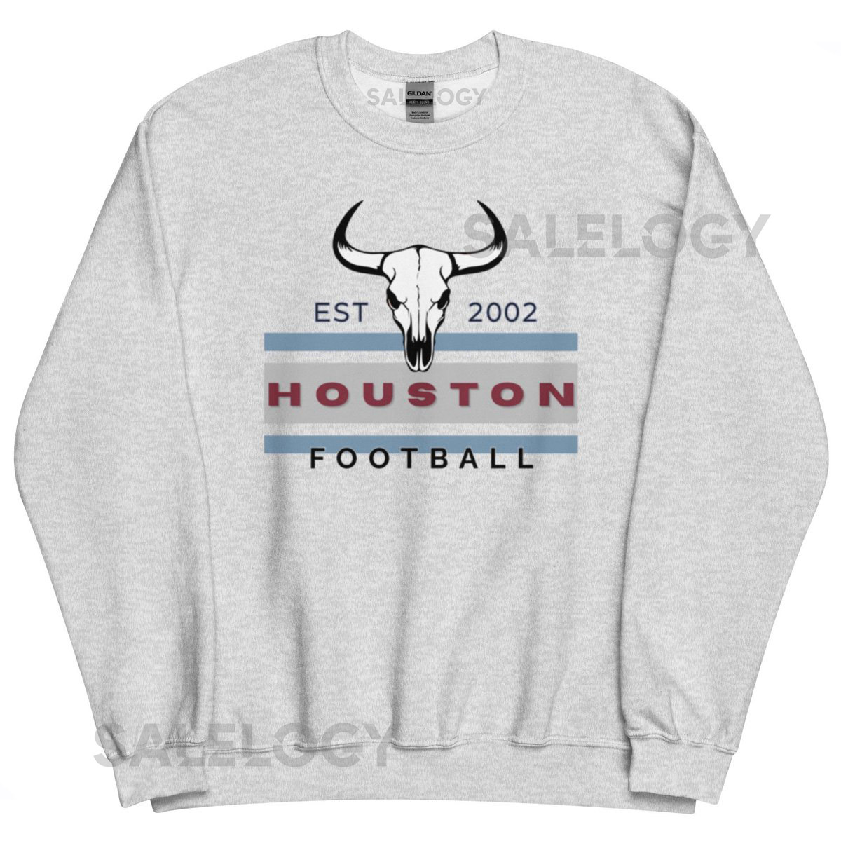Houston Football Sweatshirt Vintage Game Day Crewneck Retro Texans-Inspired Pu_258