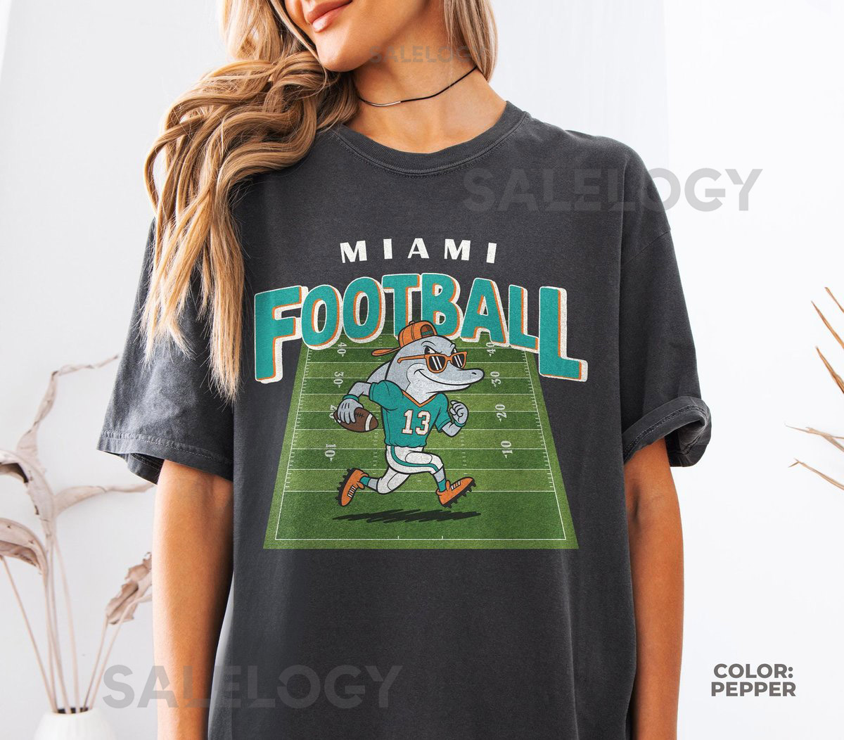Vintage Miami Football Shirt Comfort Colors Dolphins Mascot Shirt Miami Football Crewneck Tee Football Shirt Miami Dolphins Game Day Tee_702