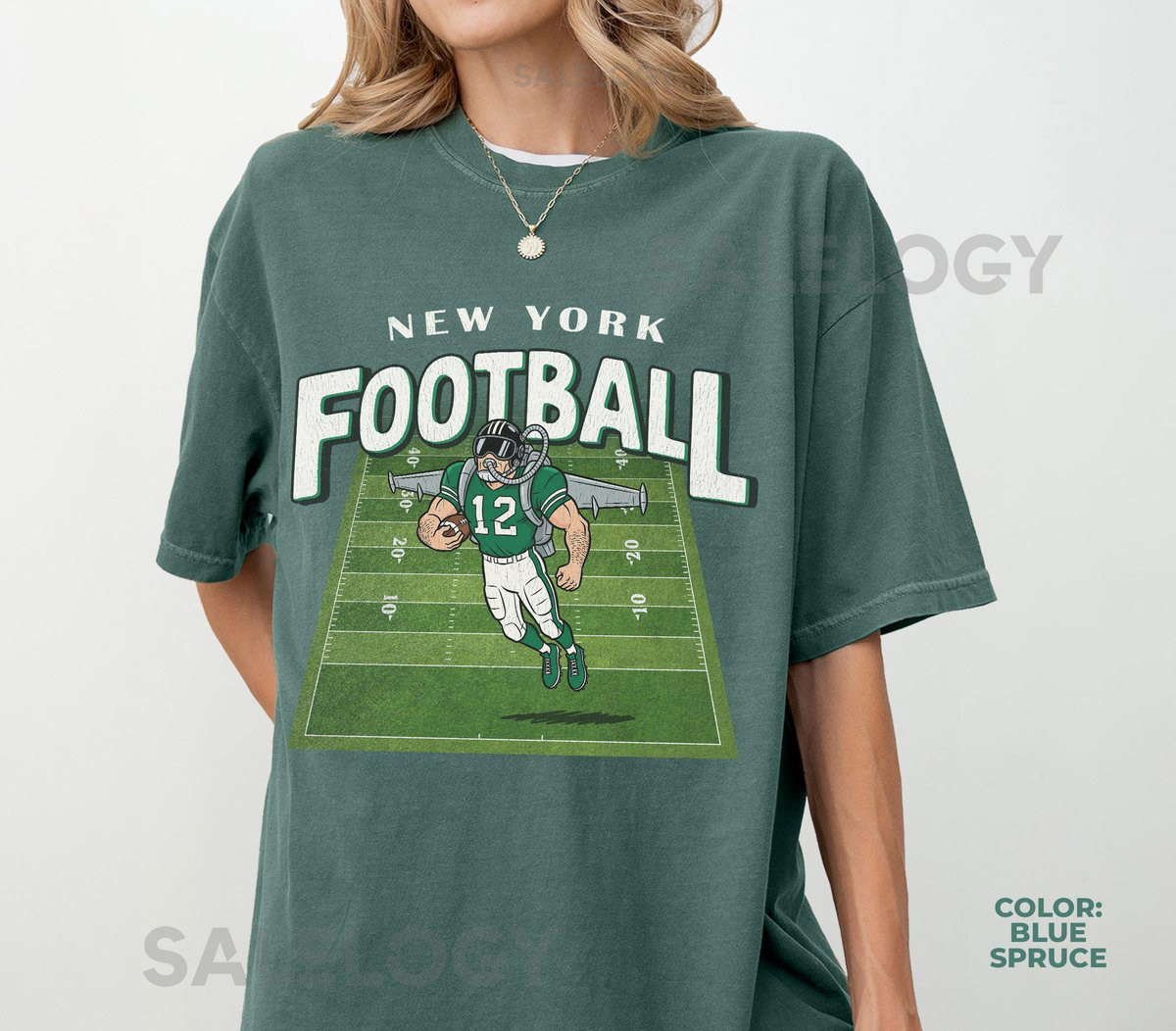 Vintage New York Football Shirt Comfort Colors Jets Mascot Shirt New York Jets Football Crewneck Tee Football Shirt NY Jets Game Day Tee_744