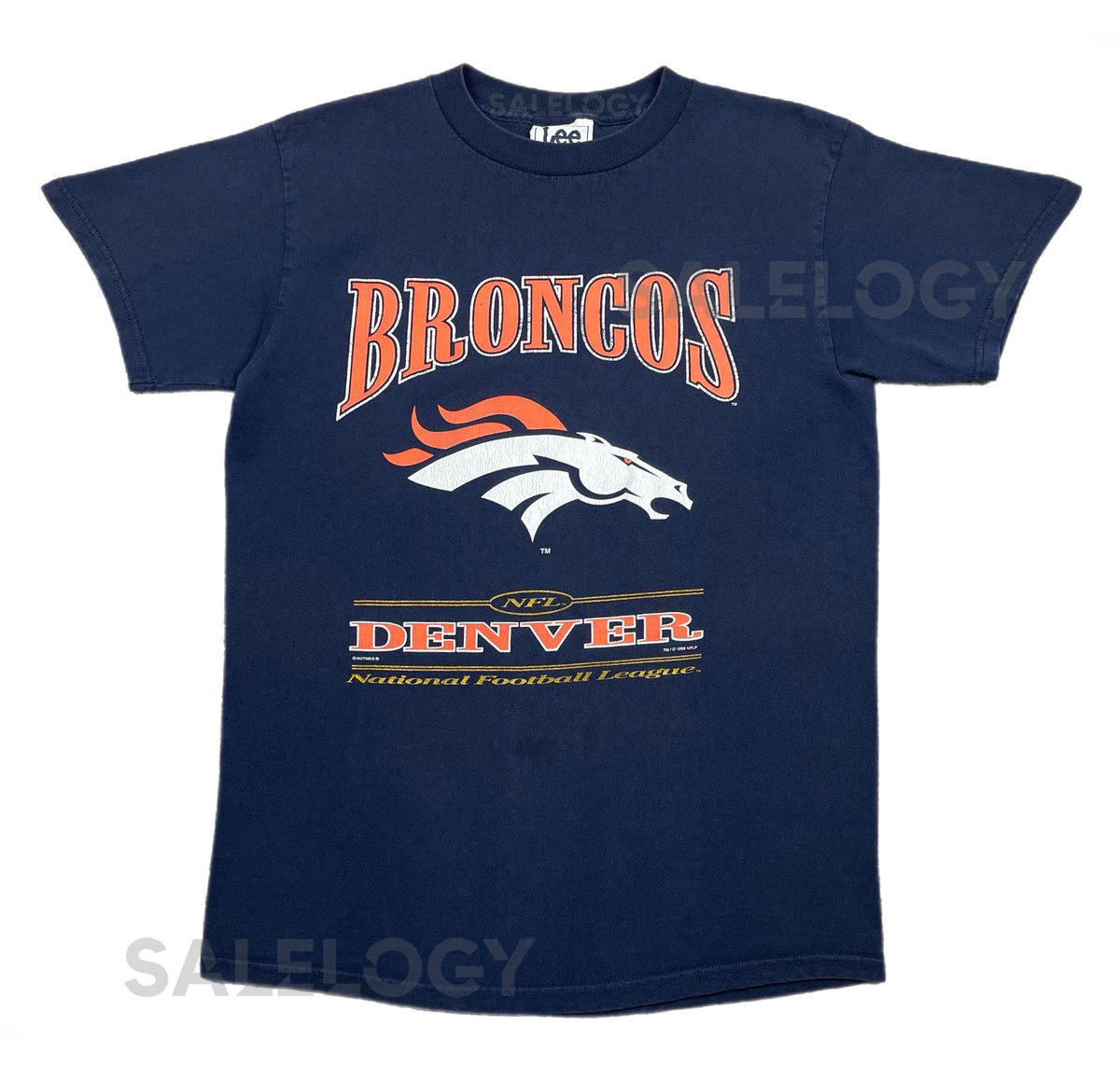 Vintage 1998 Lee SportNutmeg Mills Denver Broncos Football NFL Graphic T-Shirt Size Large_487