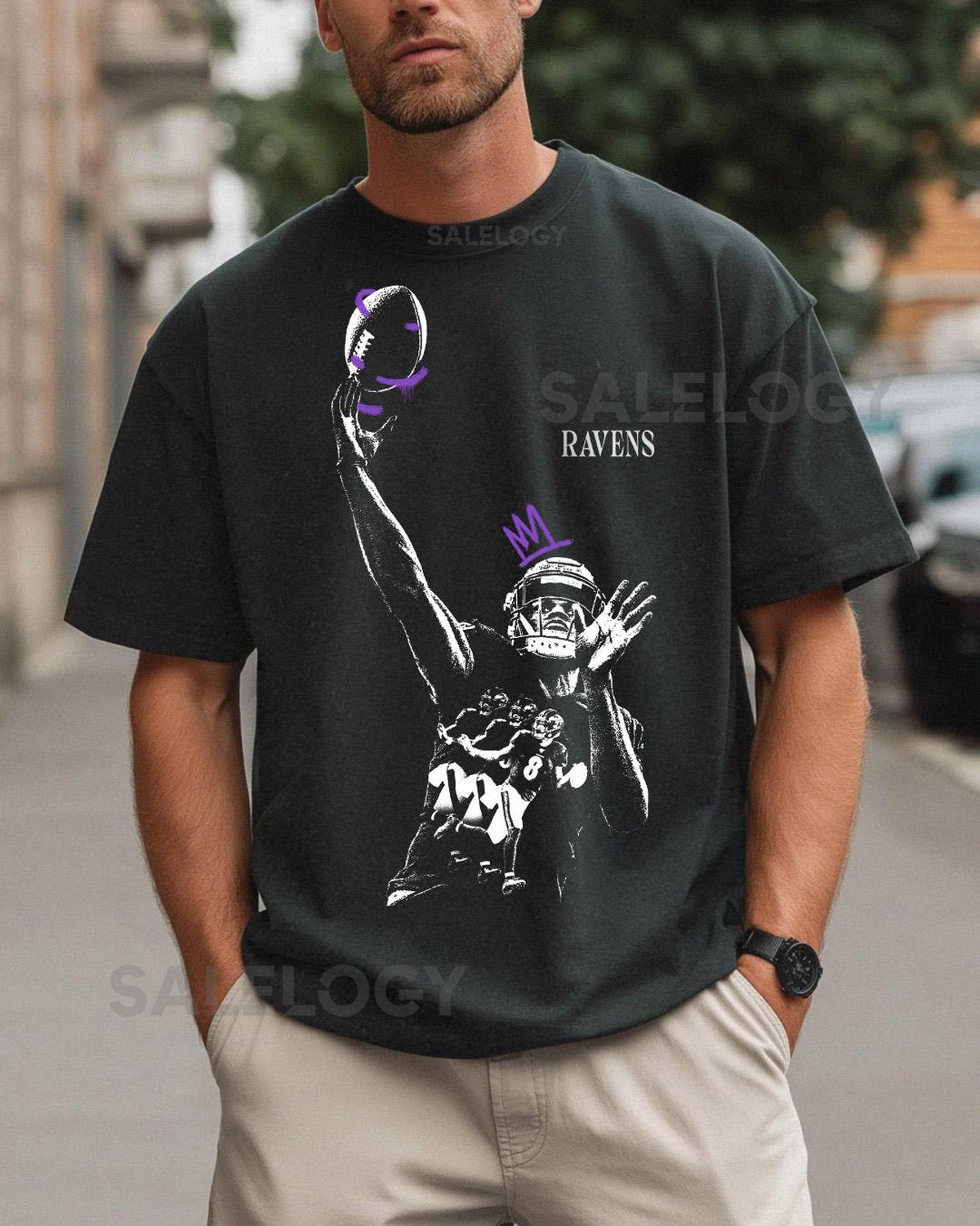Lamar Jackson Ravens Shirt Baltimore Football MVP Graphic Tee_762